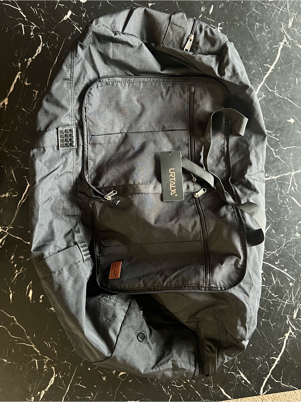 Tail Black Men's Duffel with Front Zip Pocket